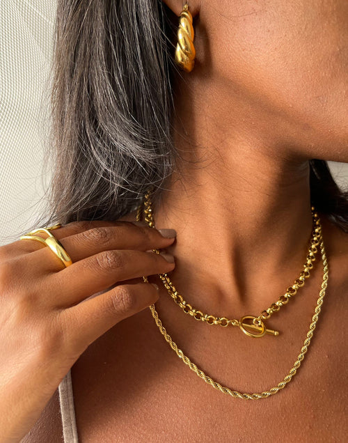 Sheba Twist Gold Necklace