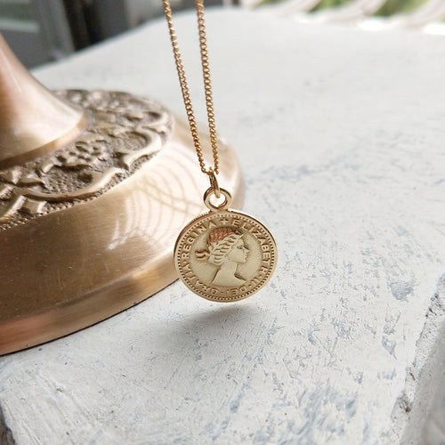 Elizabeth Gold Coin Necklace