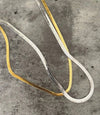 Snake Herringbone Chain Silver Necklace