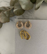 Sasha Crystal Gold Earrings