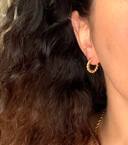 Deena Gold Mini Hoop Earrings