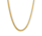 Snake Herringbone Chain Gold Necklace