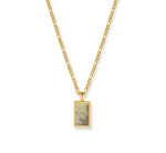 Leah White Pendant Necklace