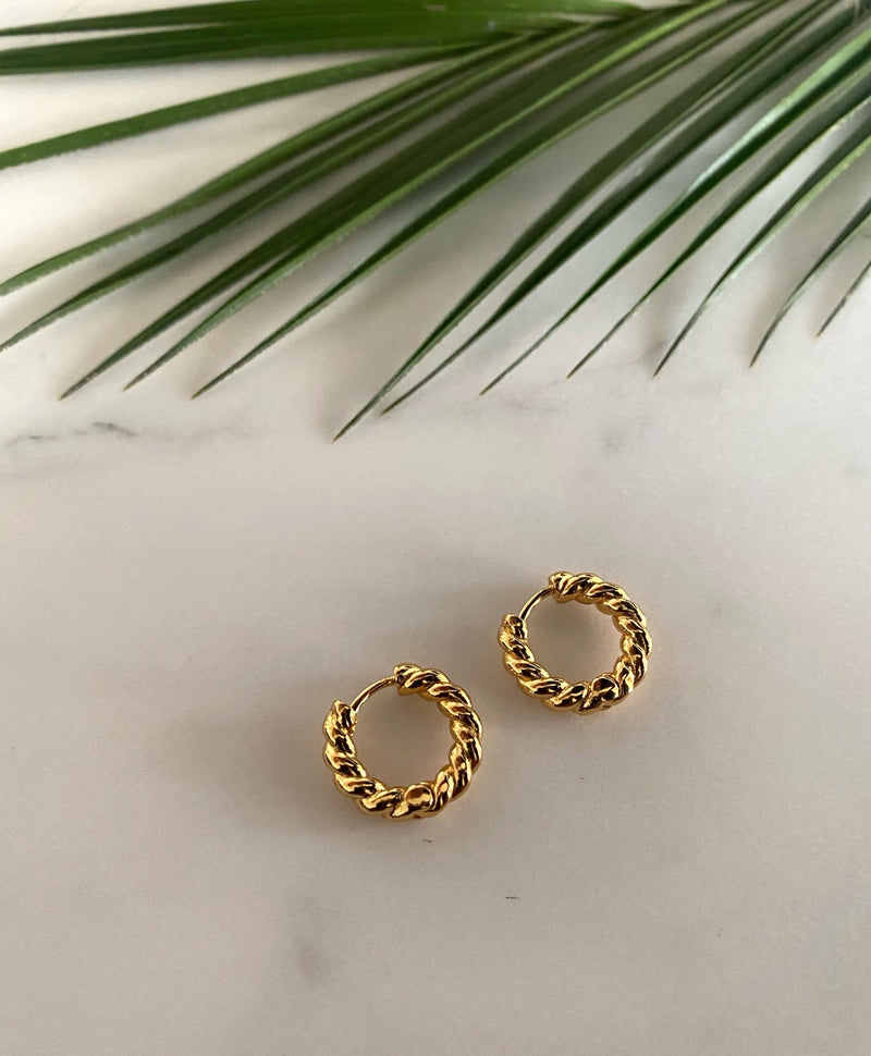 Deena Gold Mini Hoop Earrings