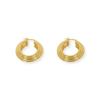 Lava Stripe Gold Earrings