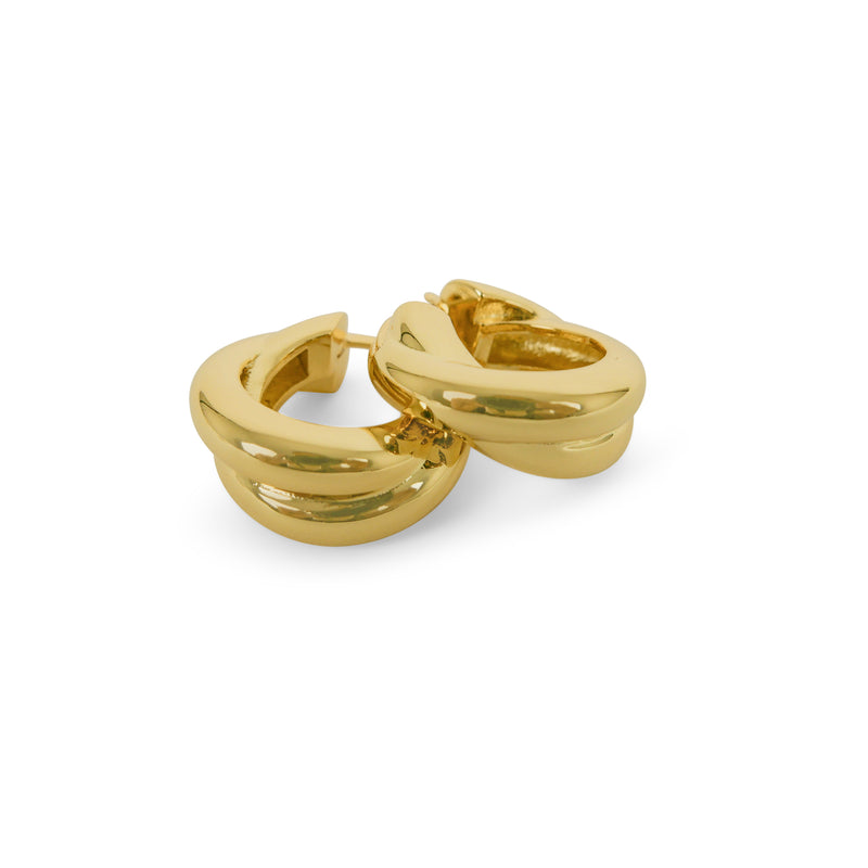 Fiori Twist Gold Earrings