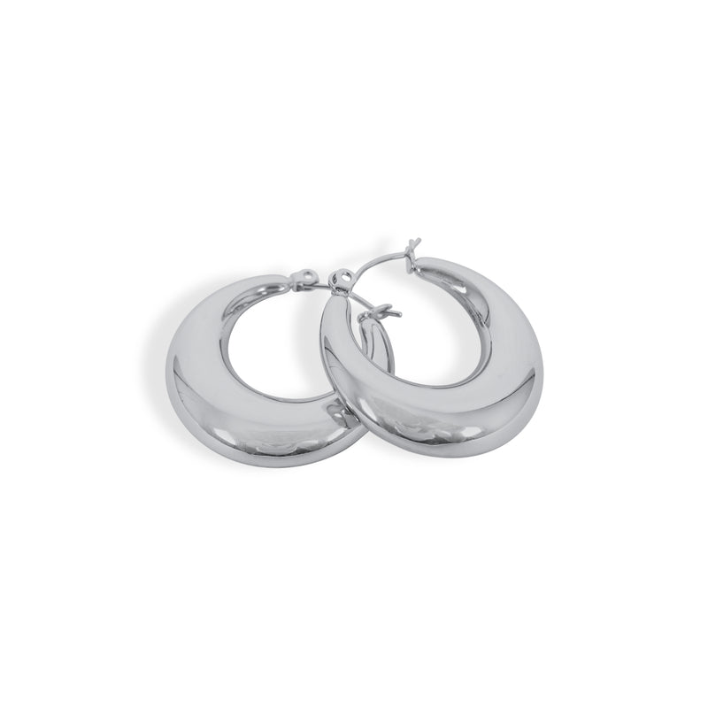 Zuri Silver Hoop Earrings