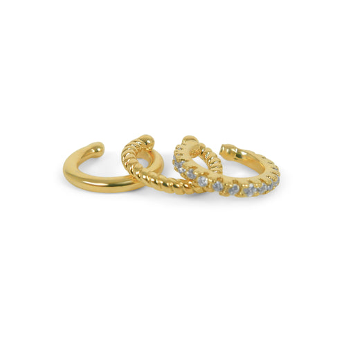 Moona Cuffs Gold Earrings